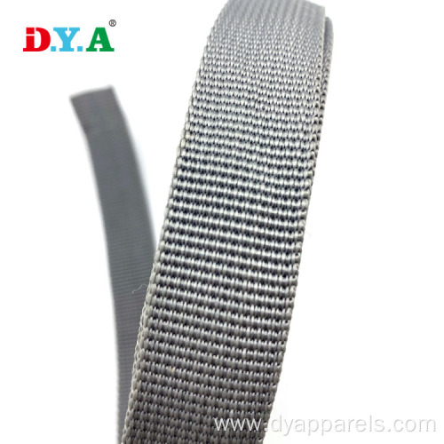Durable Breathable 25mm Gray PP Polypropylene Webbing
